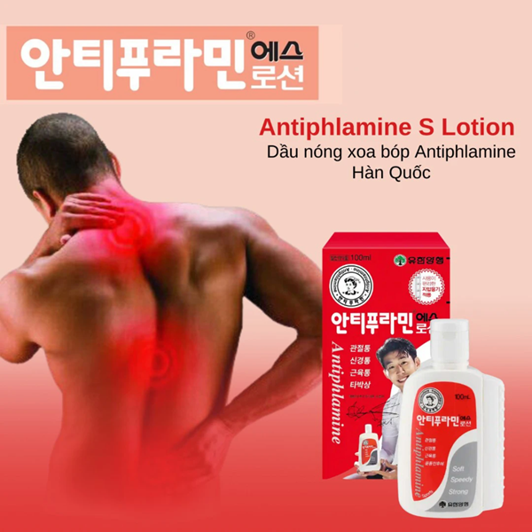 Dầu nóng xoa bóp Hàn Quốc Antiphlamine hồ trợ giảm đau cơ, giảm nhức mỏi