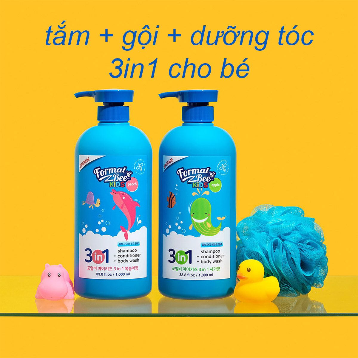 Sữa tắm dầu gội dưỡng tóc 3in1 cho bé FormalBEE 500ml