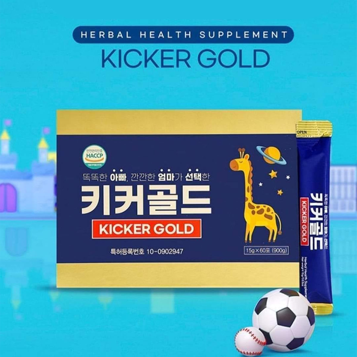 Thực phẩm tăng chiều cao vượt trội cho trẻ 2-18 tuổi Kicker Gold Changwon nội địa Hàn Quốc