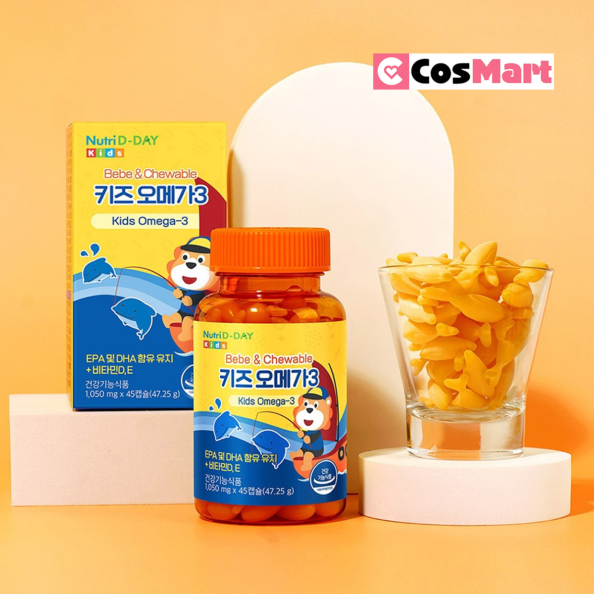 Omega 3 cho bé Nutri D Day 45 viên vị xoài cam