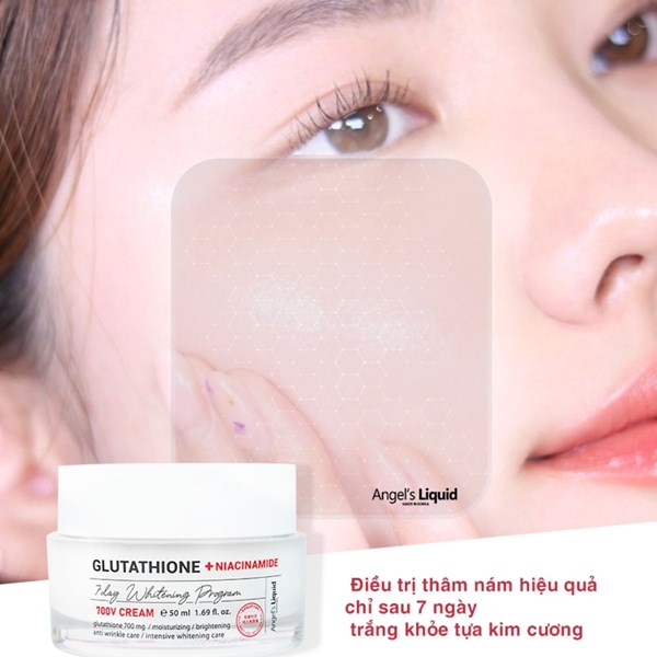 Kem dưỡng truyền trắng Angles Liquid 7 Day Whitening Program Glutathione 700 V Cream