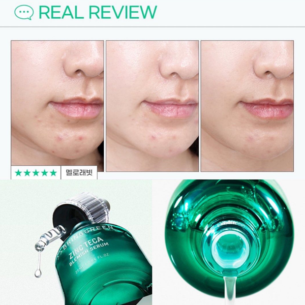 Serum ngừa mụn giảm mụn Bringgreen Zinc Teca Blemish Serum 25ml
