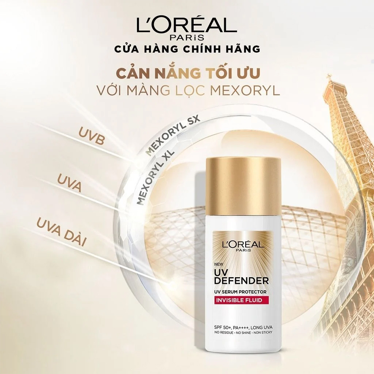 Kem chống nắng Loreal vạch đỏ UV defender serum invisible fluid 50ml