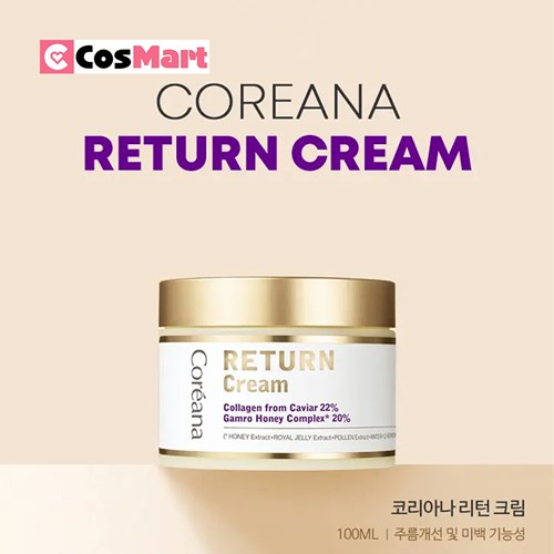 Kem dưỡng da chống lão hóa từ trứng cá hồi đen Coreana Return Cream 100ml Hàn Quốc