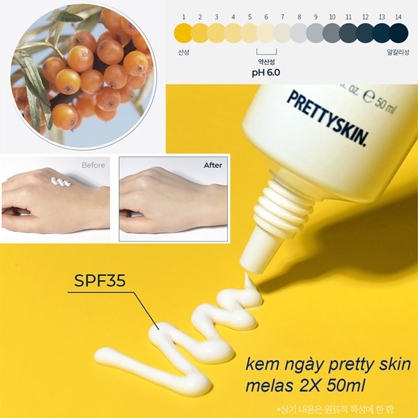 Bộ đôi kem dưỡng ngày đêm Melas 2X Cream Pretty Skin