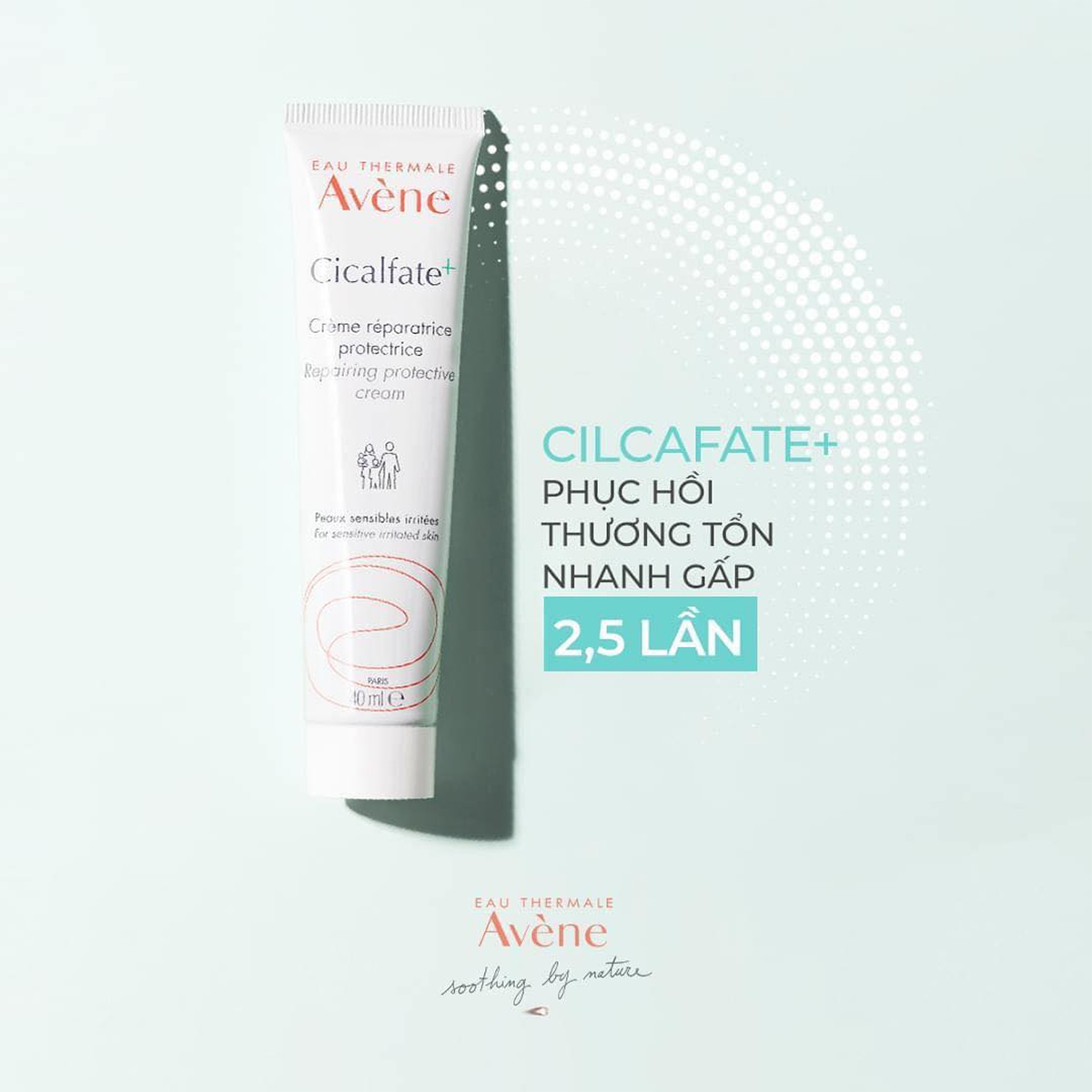 Kem dưỡng ẩm phục hồi da, trị sẹo thâm avene cicafate cream 100ml