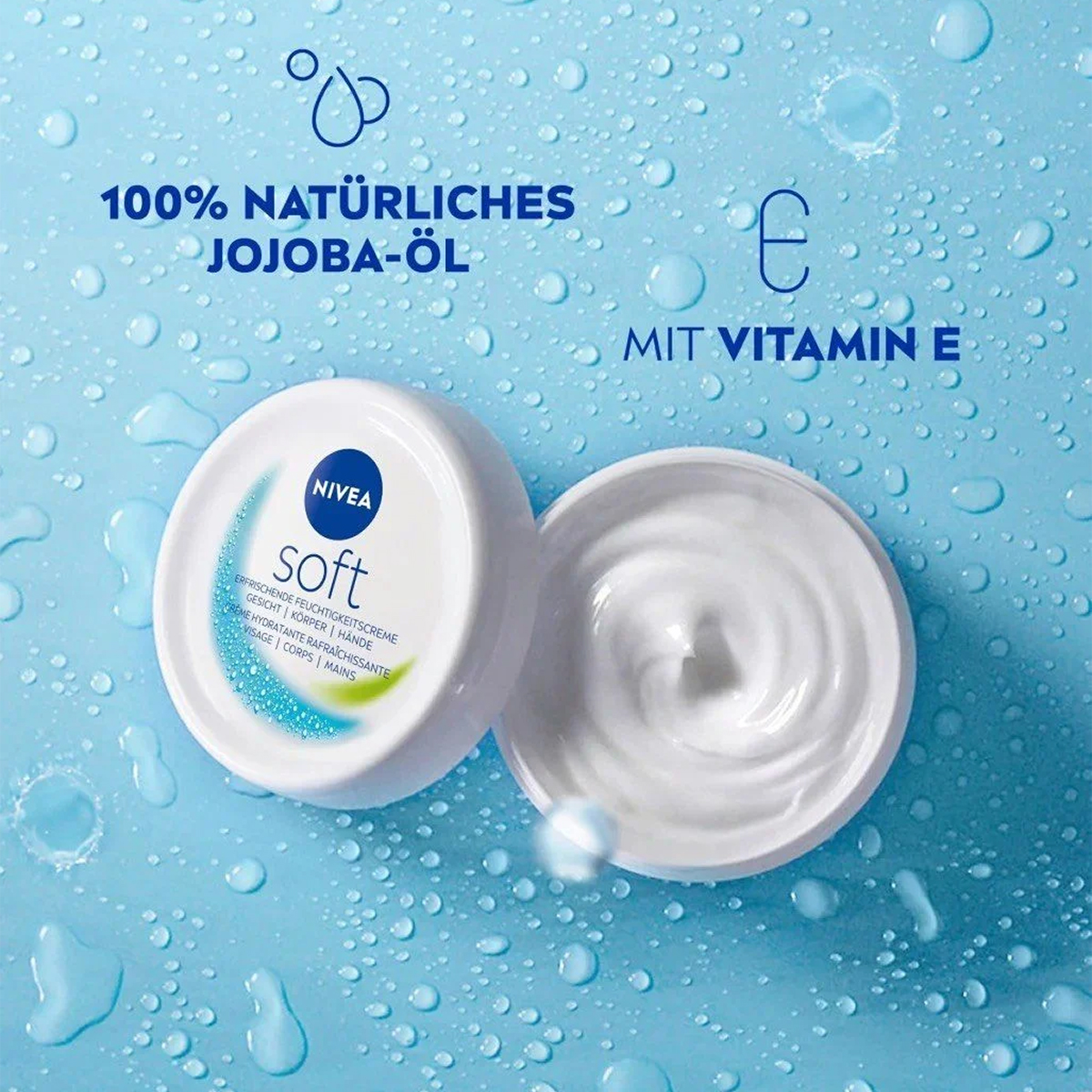 Kem dưỡng ẩm chống nẻ Nivea soft 200ml