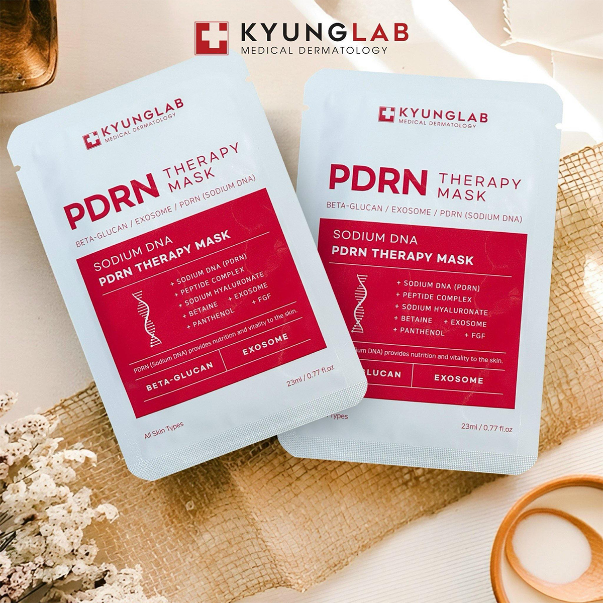 Mặt nạ giấy Kyung lab PDRN từ cá hồi dưỡng ẩm, căng mịn da túi 10 miếng