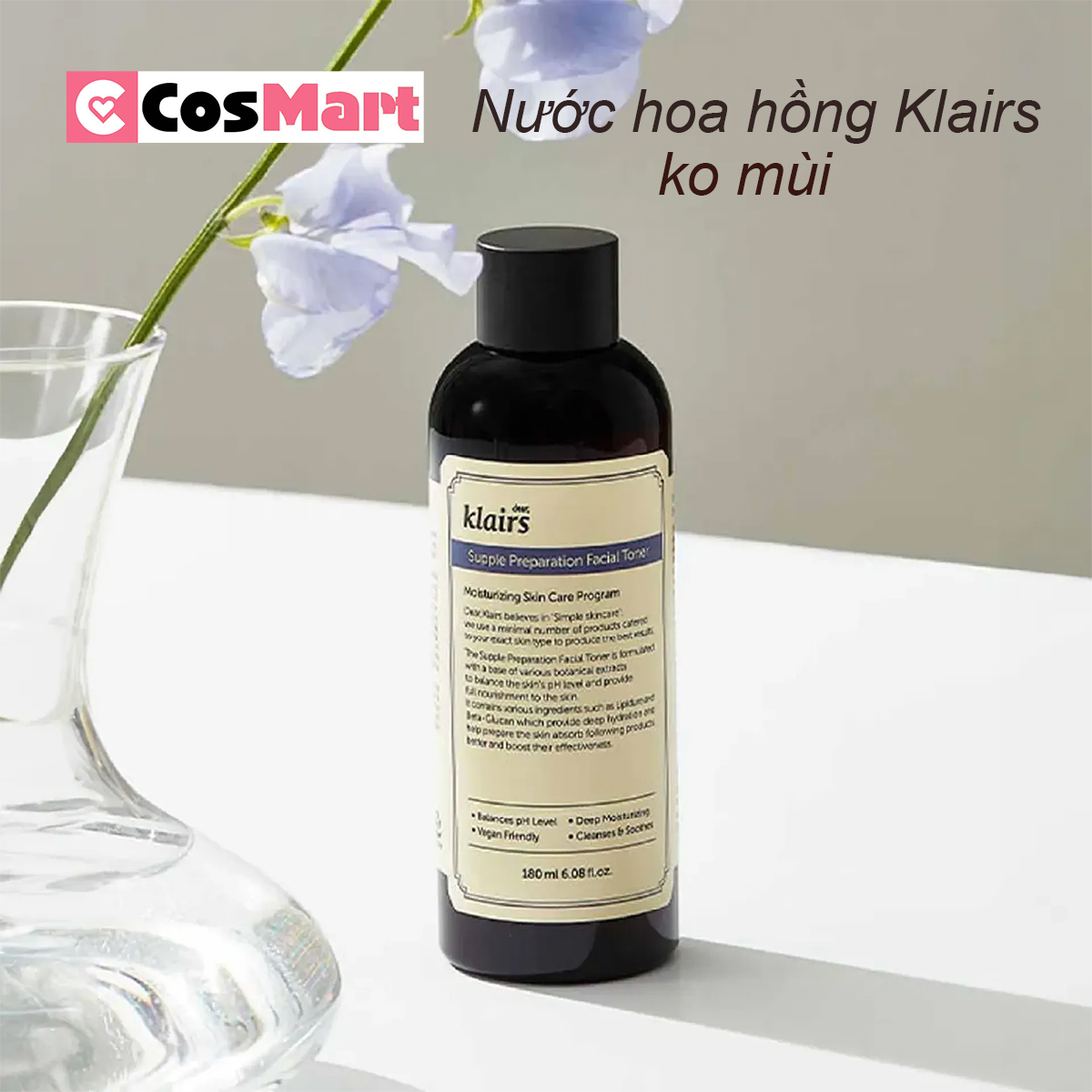 Nước hoa hồng Klairs 180ml