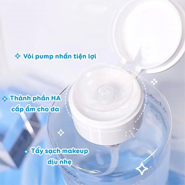 Nước Tẩy Trang Dịu Nhẹ JM Solution H9 Hyaluronic Ampoule Cleansing Water Aqua