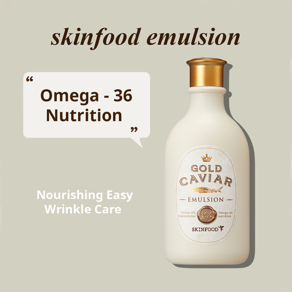 Bộ dưỡng da mềm mịn từ trứng cá tầm Skinfood cao cấp Gold Caviar EX 5 món