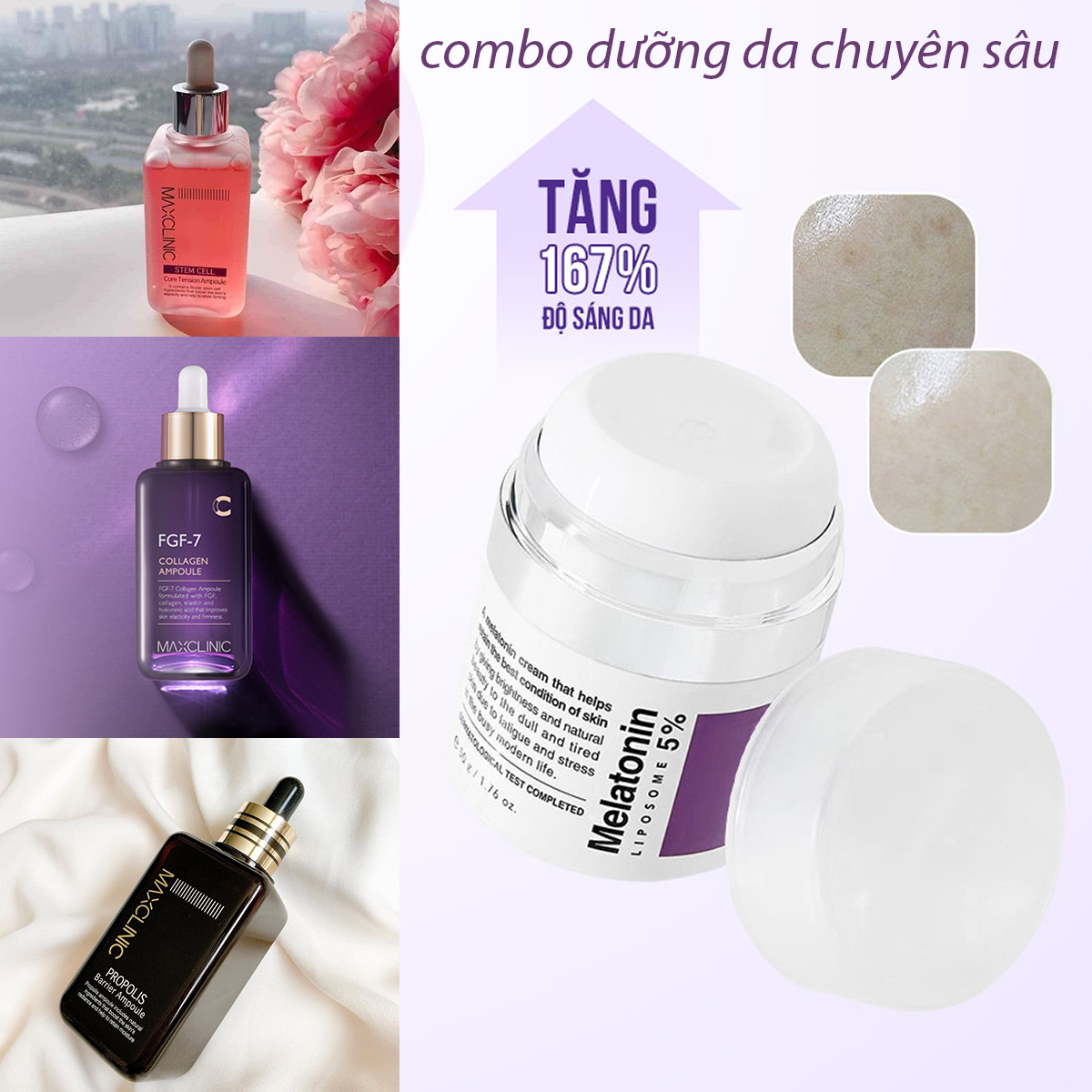 Combo dưỡng da chuyên sâu Maxclinic cao cấp