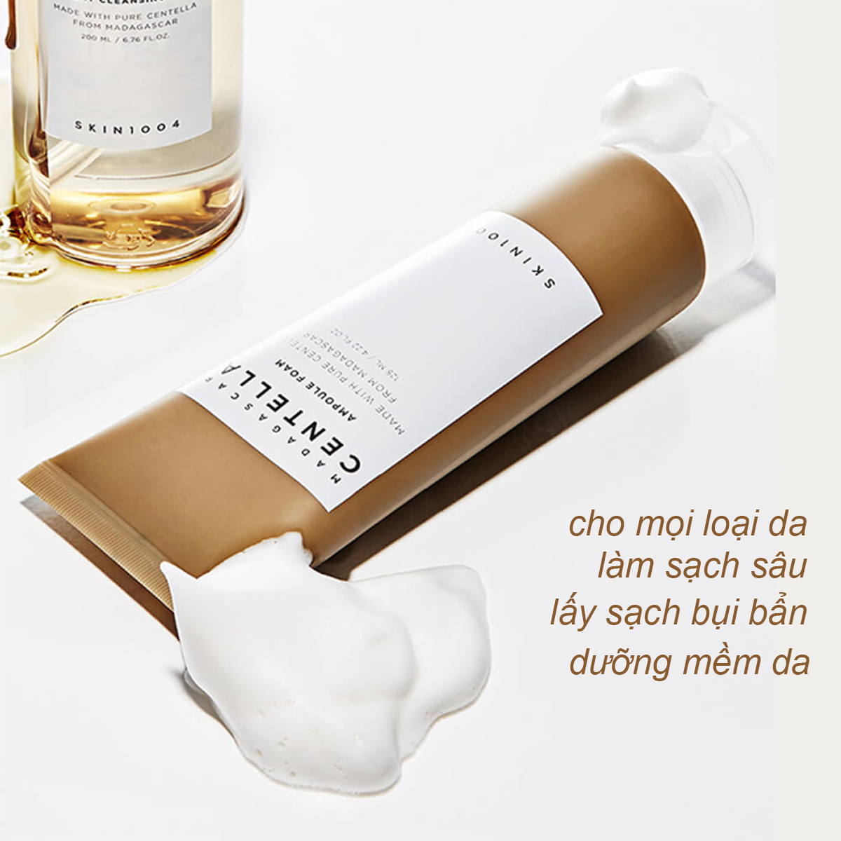 Sữa rửa mặt rau má Skin1004 madagascar centella foam