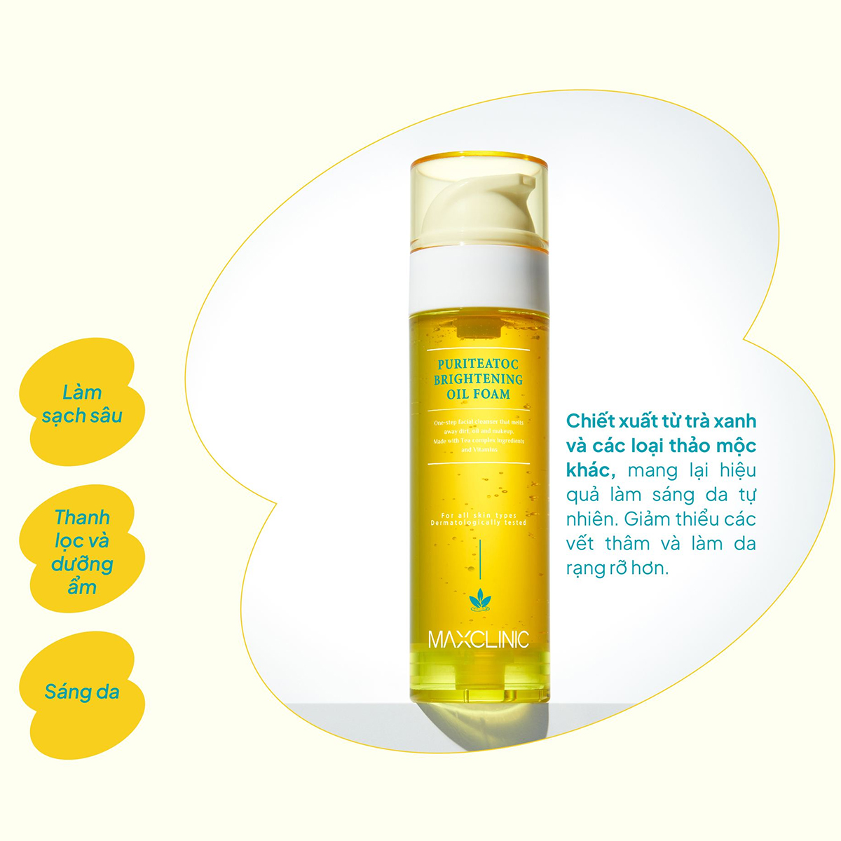 Sữa rửa mặt tạo bọt Maxclinic Oil Foam