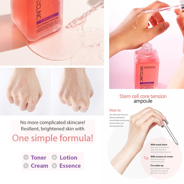 Serum tế bào gốc trẻ hóa da phục hồi da tăng đàn hồi da Stem Cell Maxclinic Ampoule 100ml