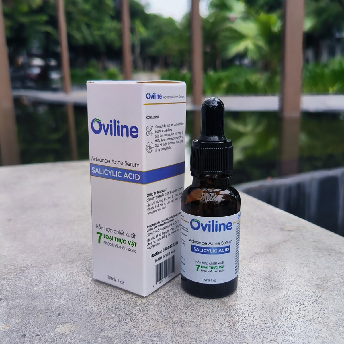 Serum ngừa mụn mờ thâm nám chống lão hóa Oviline 15ml