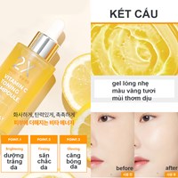 Serum dưỡng trắng căng bóng da Tonymoly 2X Vitamin C Toning Ampoule 50ml