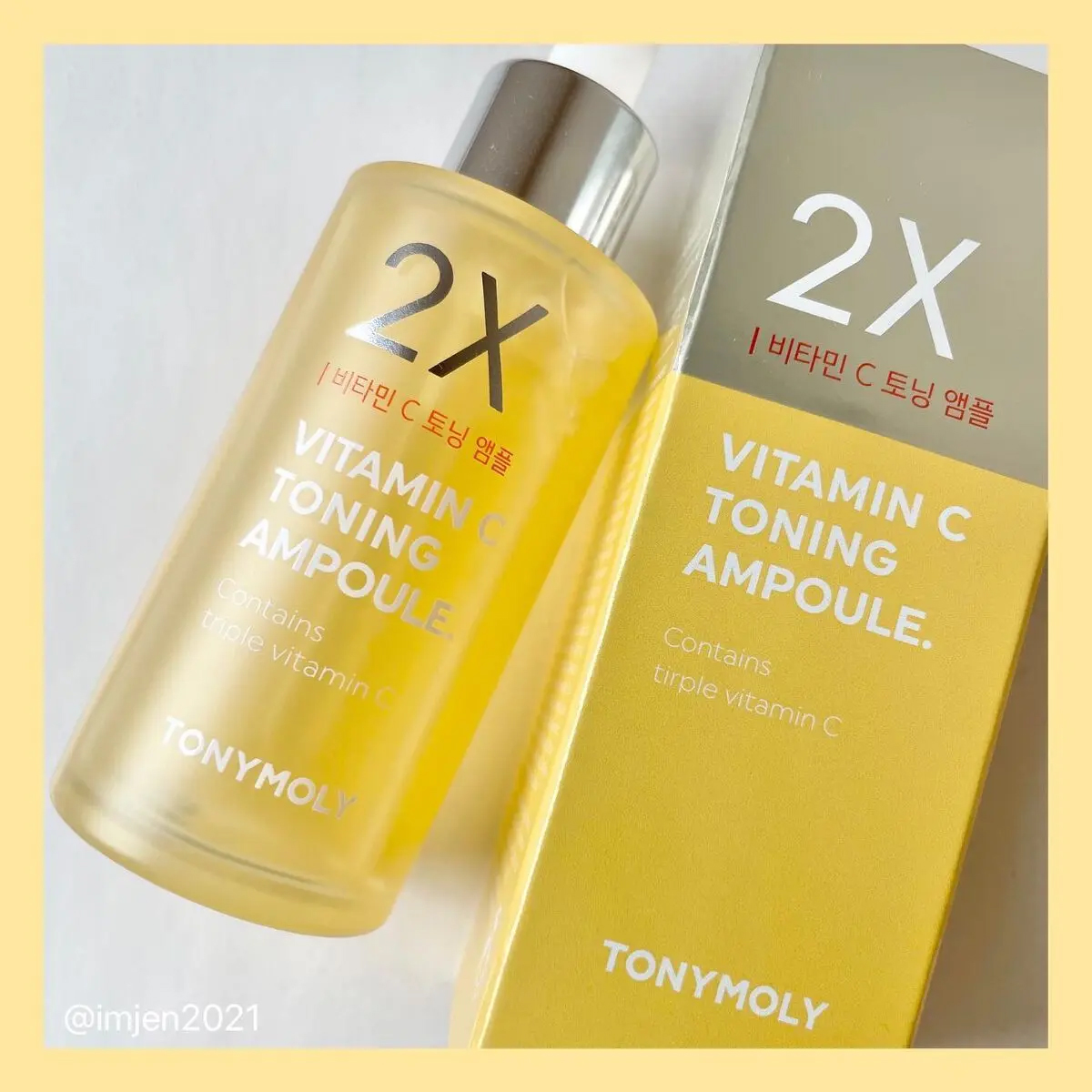 Serum dưỡng trắng căng bóng da Tonymoly 2X Vitamin C Toning Ampoule 50ml