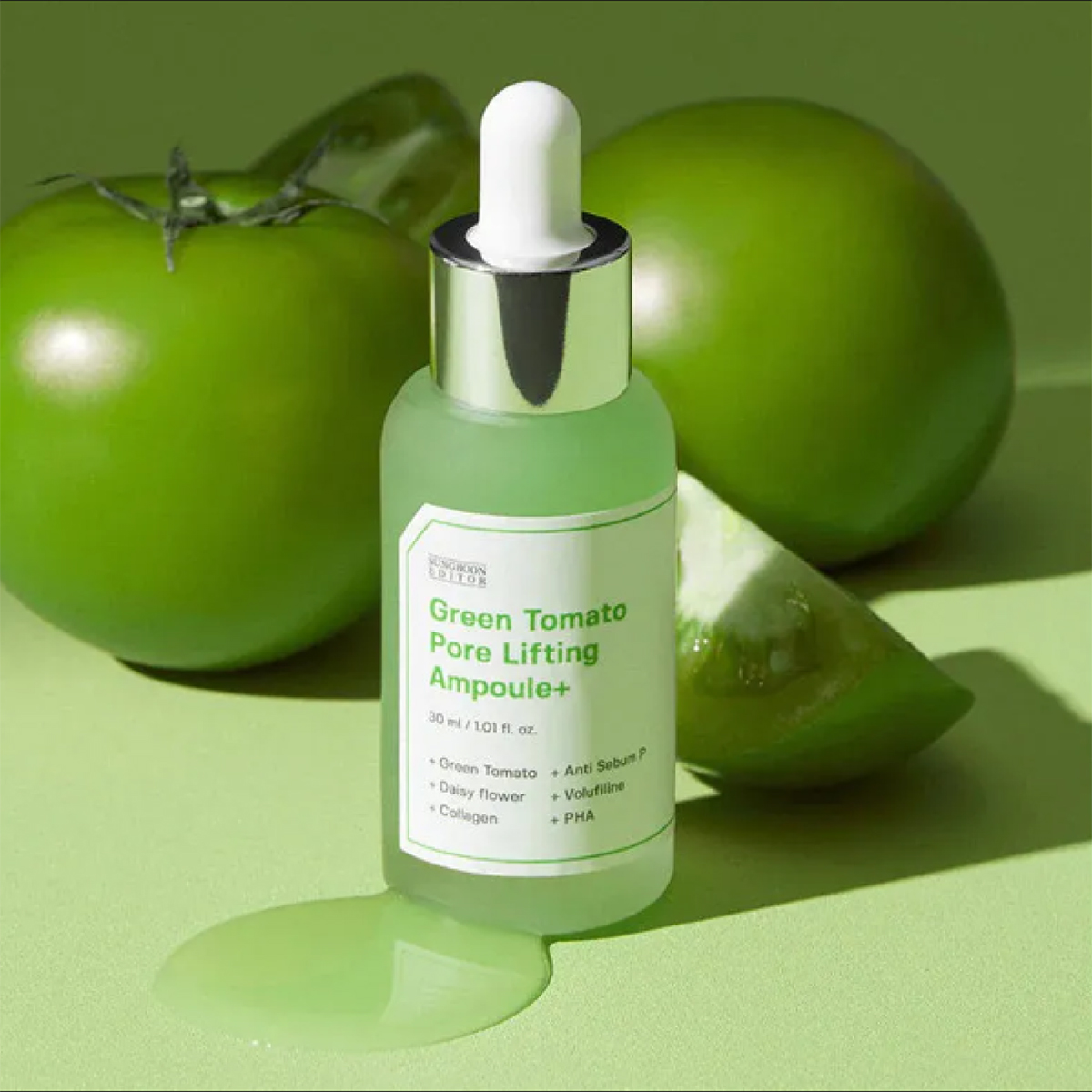 Serum thu nhỏ lỗ chân lông cà chua xanh sungboon green tomato pore lifting ampoule