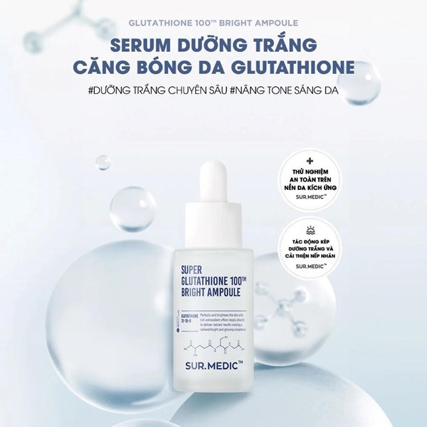 Bộ 3 dưỡng trắng Sur.Medic Super Glutathione