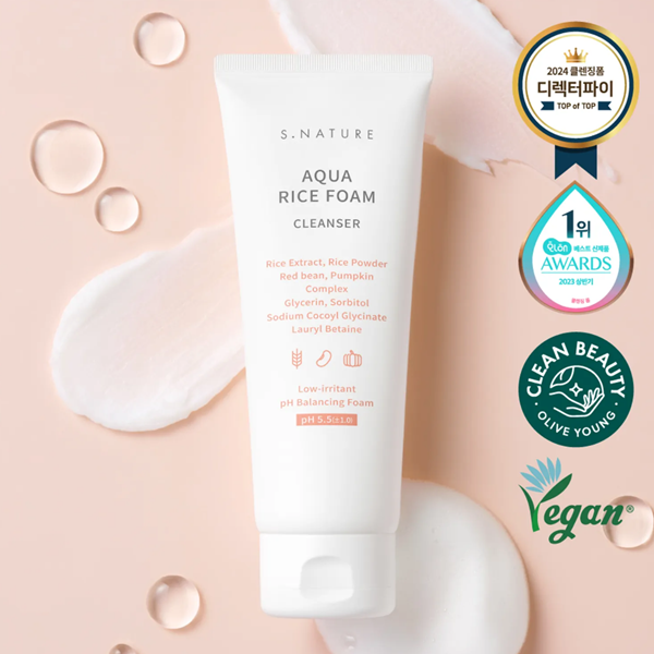 S Nature Aqua Rice Mildly Acidic Cleansing Foam