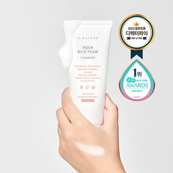 S Nature Aqua Rice Mildly Acidic Cleansing Foam