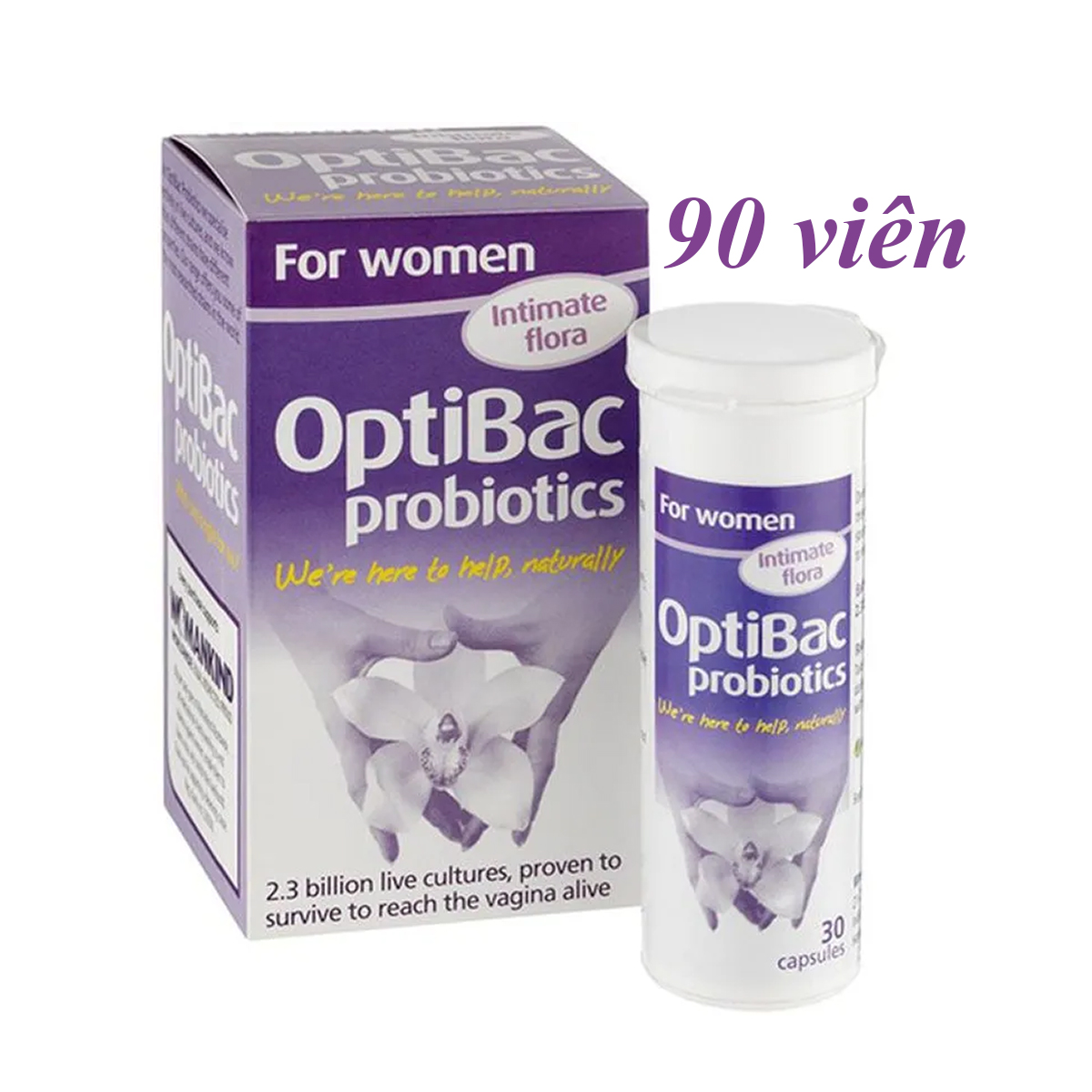 Men vi sinh phụ khoa Optibac tím