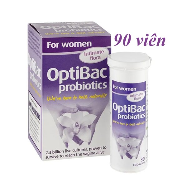 Men vi sinh phụ khoa Optibac tím