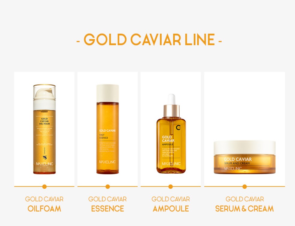 Tìm hiểu về dòng chăm sóc da Gold Caviar Line của nhà Maxclinic