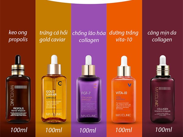 Review dòng serum chăm sóc da chuyên sâu nhà Maxclinic