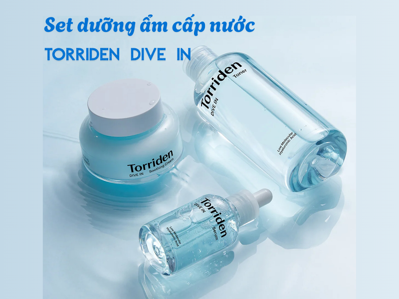 Torriden Dive-In Low Molecular Hyaluronic — Set cấp ẩm cho da khô