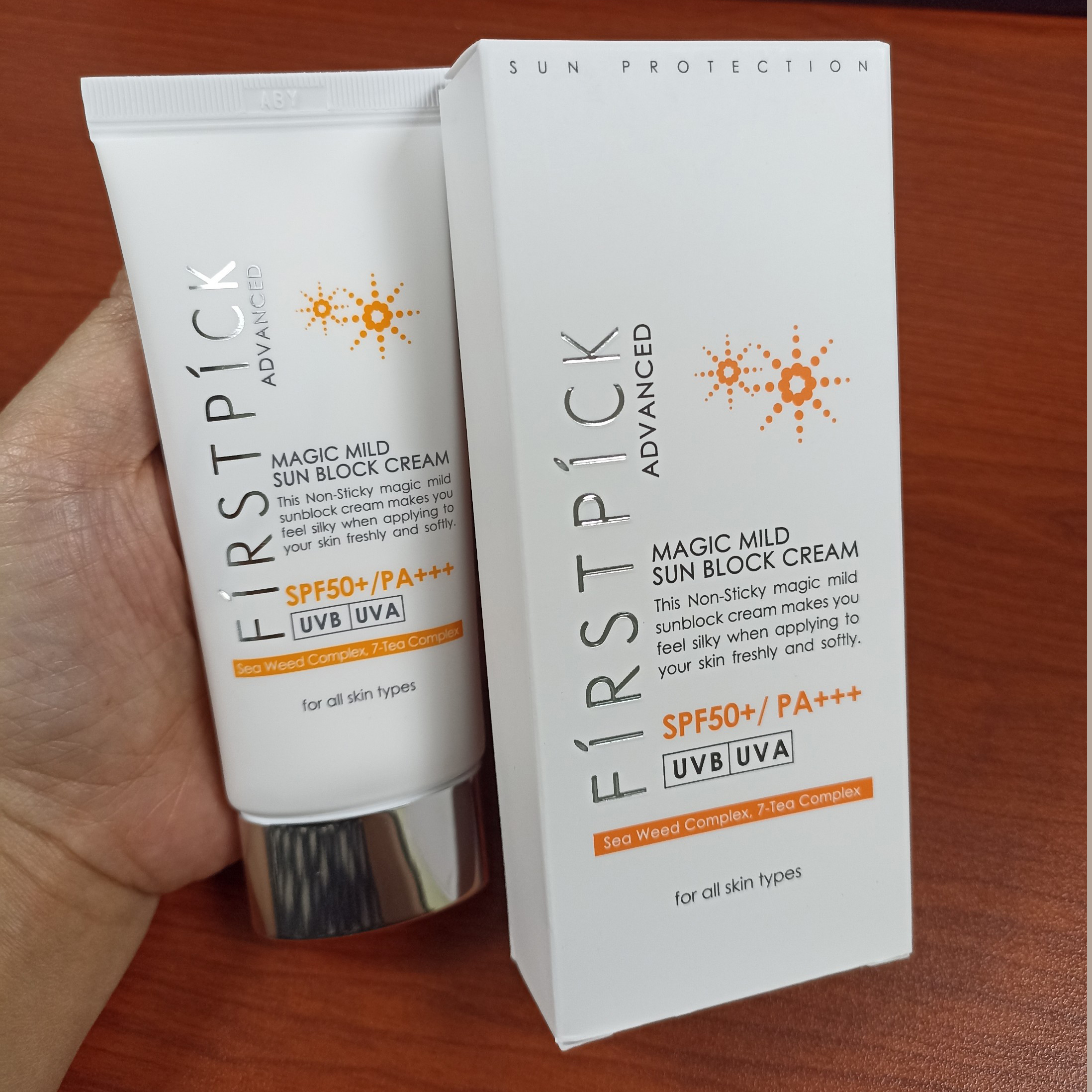 Kem chống nắng lành tính từ tảo biển và thảo mộc Firstpick magic mild sun cream SPF50+ PA++++ 60g